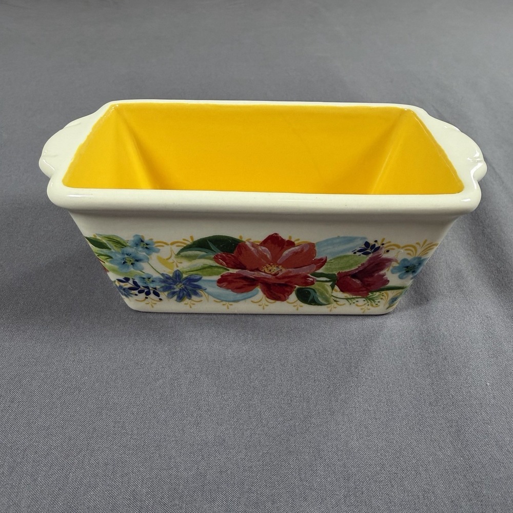 The Pioneer Woman Spring Bouquet Mini Loaf Pan, Yellow Floral